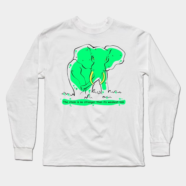 elephant Long Sleeve T-Shirt by vanpaul54